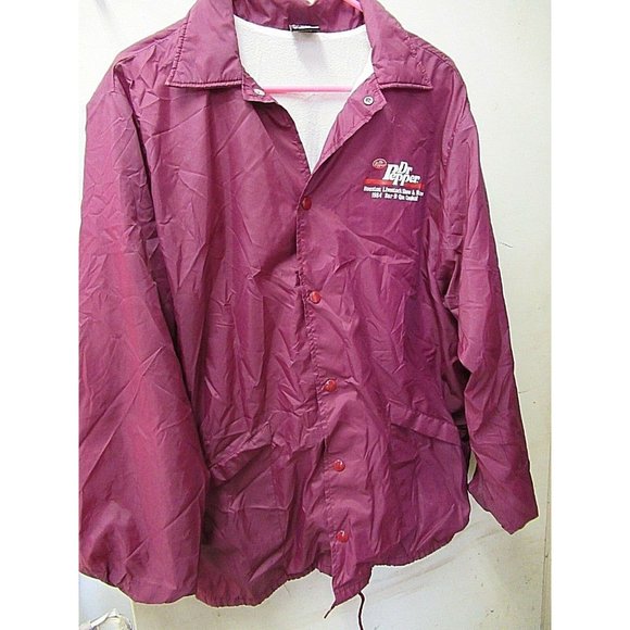 Aristo Jac Other - Dr Pepper Houston Livestock and Rodeo Cook-off Jacket VTG 1984 Windbreaker L